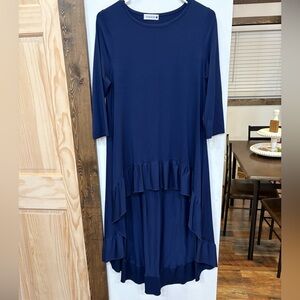 Elegant Navy Blue Women's Dress